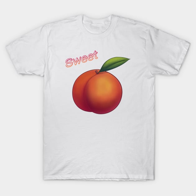 Sweet Peach T-Shirt by ColonelBaconBits